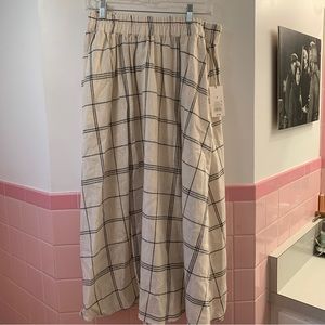Target A New Day Windowpane Linen Skirt, M